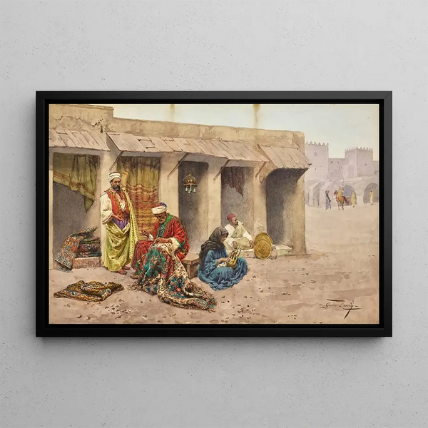 The Carpet Repairer - Giulio Rosati — framed artwork on a wall