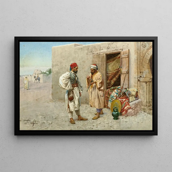 The Arms Dealer - Giulio Rosati — framed artwork on a wall
