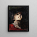 Portrait painting of a woman - Giuseppe Amisani — framed artwork on a wall