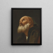 Head of a male saint - Giuseppe Angeli — framed artwork on a wall