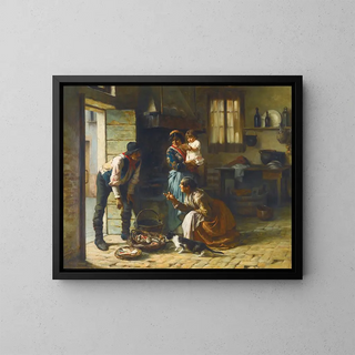 The Fishmonger - Giuseppe Barison — framed artwork on a wall