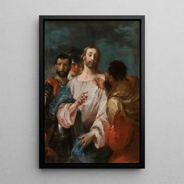 The payment of tribute - Giuseppe Bazzani — framed artwork on a wall