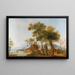 a bucolic river landscape - Giuseppe Bernardino Bison — framed artwork on a wall