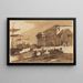 Caprice of a port scene - Giuseppe Bernardino Bison — framed artwork on a wall