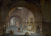 Interior church painting with people praying - Giuseppe Bernardino Bison — artwork view