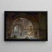 Interior church painting with people praying - Giuseppe Bernardino Bison — framed artwork on a wall