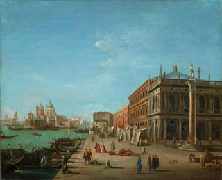 The Molo with the Palazzo della Zecca and the Marciana Library, the church of Santa Maria della Salute beyond - Giuseppe Bernardino Bison — artwork view