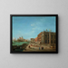 The Molo with the Palazzo della Zecca and the Marciana Library, the church of Santa Maria della Salute beyond - Giuseppe Bernardino Bison — framed artwork on a wall