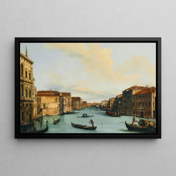 Venice Painting, Grand Canal - Giuseppe Bernardino Bison — framed artwork on a wall
