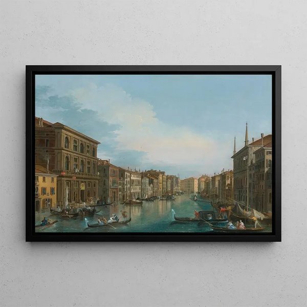 View of the Grand Canal from Palazzo Grimani - Giuseppe Bernardino Bison — framed artwork on a wall