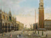 View of Piazza San Marco with the Piazzetta and San Giorgio Maggiore in the background - Giuseppe Bernardino Bison — artwork view