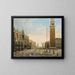 View of Piazza San Marco with the Piazzetta and San Giorgio Maggiore in the background - Giuseppe Bernardino Bison — framed artwork on a wall