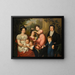 Portrait painting of the presumed Bourbon-Siciles family, Maria Isabella with her husband Francis I of the Two Sicilies and their children. - Giuseppe Cammarano — framed artwork on a wall
