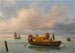 Scene vénitienne avec une gondole sur une lagune - Giuseppe Canella — artwork view