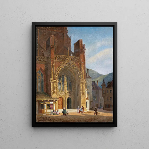 Cathedral of Chartres - Giuseppe Canella — framed artwork on a wall
