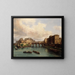 L'île de la Cité et le quai Conti vus de la passerelle des Arts - Giuseppe Canella — framed artwork on a wall