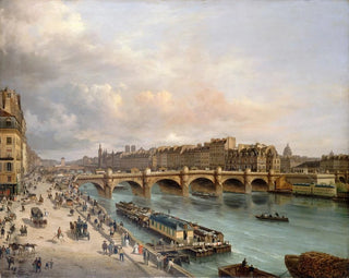 La Cité et le Pont Neuf vus du quai du Louvre - Giuseppe Canella — artwork view