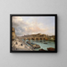 La Cité et le Pont Neuf vus du quai du Louvre - Giuseppe Canella — framed artwork on a wall