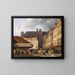 La rue des Prouvaires and the Saint-Eustache church - Giuseppe Canella — framed artwork on a wall