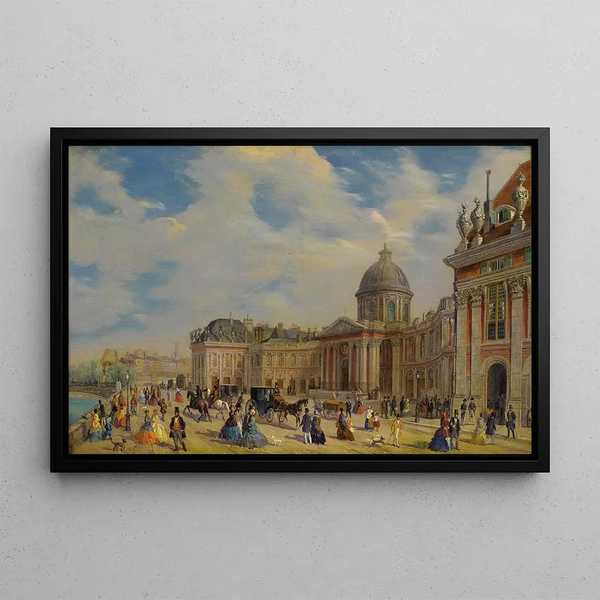 La Bibliothèque Mazarine - Giuseppe Canella — framed artwork on a wall