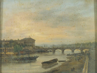 Le Palais Bourbon et le pont Louis XVI, pont de la Concorde - Giuseppe Canella — artwork view