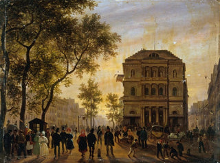 The Theatre of the Ambigu-Comique and the Boulevard Saint-Martin - Giuseppe Canella — artwork view