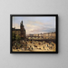 The Flower Market, the Clock Tower, the Pont au Change, and the Pont Neuf - Giuseppe Canella — framed artwork on a wall
