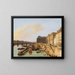 Paris, view of the passerelle des Arts and the Louvre - Giuseppe Canella — framed artwork on a wall