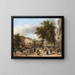 Paris painting, view of the Théâtre des Variétés on Boulevard Montmartre - Giuseppe Canella — framed artwork on a wall
