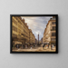 Paris, rue de la Paix, la place Vendôme, arrière-plan - Giuseppe Canella — framed artwork on a wall