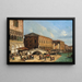 Venice, view of the Riva degli Schiavoni with the Ponte della Paglia - Giuseppe Canella — framed artwork on a wall