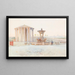 View of the Foro Boario with the Temple of Hercules Victor and the Triton Fountain - Giuseppe Carosi — framed artwork on a wall
