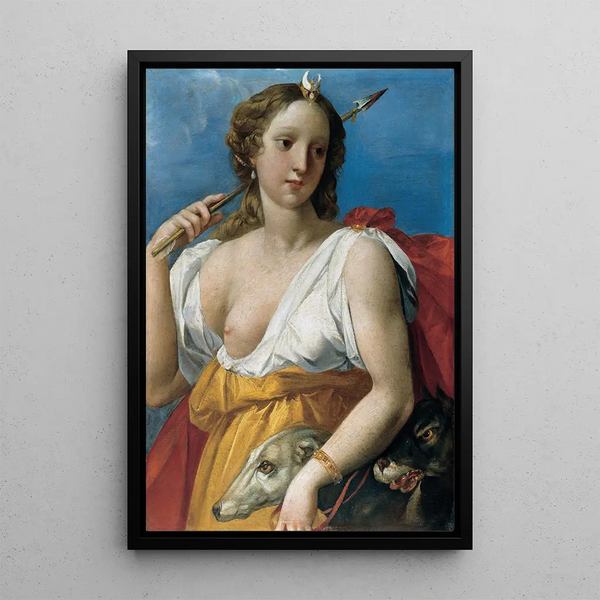 Diane chasseresse - Giuseppe Cesari — framed artwork on a wall
