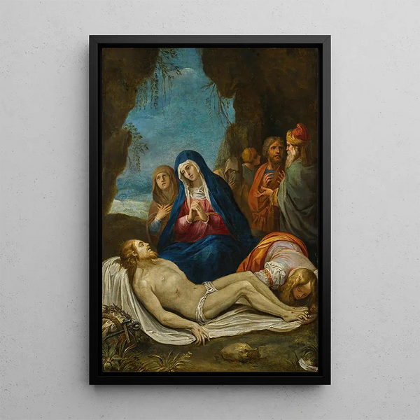 Piéta - Giuseppe Cesari — framed artwork on a wall