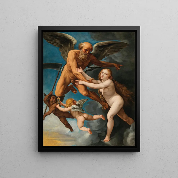 Le Temps qui enlève la Vérité - Giuseppe Cesari — framed artwork on a wall
