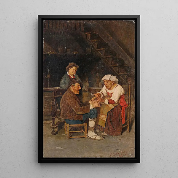 Aide pour la dentellière - Giuseppe Costantini — framed artwork on a wall