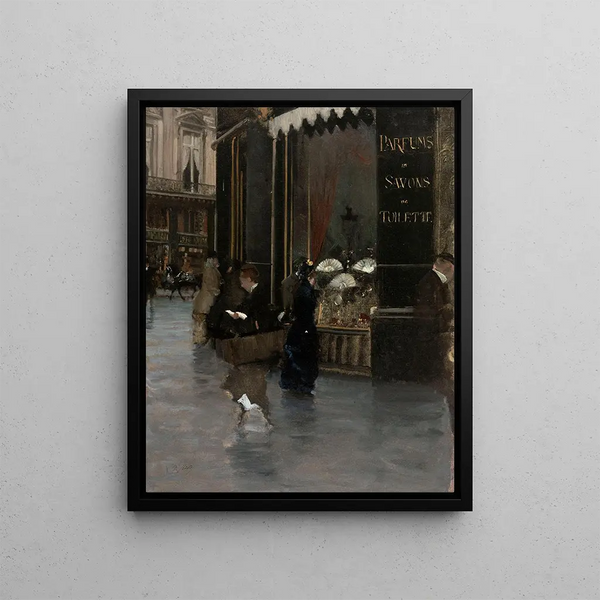 La parfumerie - Giuseppe de Nittis — framed artwork on a wall