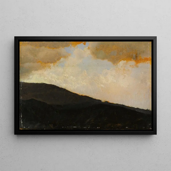 View of Vesuvius - Giuseppe De Nittis — framed artwork on a wall
