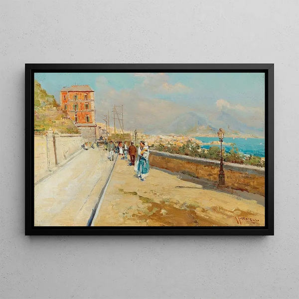 Scene near Naples II - Giuseppe Giardiello — framed artwork on a wall