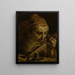 Antoine l'Abbé embrassant le crucifix - Giuseppe Maria Crespi — framed artwork on a wall