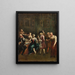 Singer with a spinet and admirers - Giuseppe Maria Crespi — framed artwork on a wall