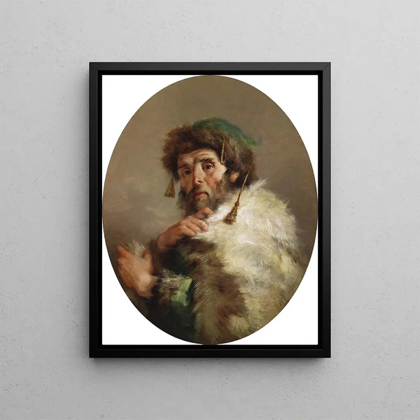 Allegory of Winter - Giuseppe Nogari — framed artwork on a wall