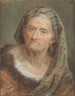 an elderly woman wearing a striped shawl - Giuseppe Nogari — artwork view