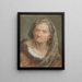 an elderly woman wearing a striped shawl - Giuseppe Nogari — framed artwork on a wall