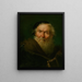 an elderly bearded man wearing a fur-lined coat with a gold clasp - Giuseppe Nogari — framed artwork on a wall