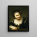 Girl with Vegetables - Giuseppe Nogari — framed artwork on a wall
