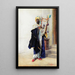 Musician with zither - Giuseppe Signorini — framed artwork on a wall