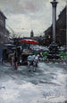 Urban view painting with carriage - Giuseppe Solenghi — artwork view