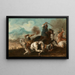 Battle Scene - Giuseppe Zais — framed artwork on a wall