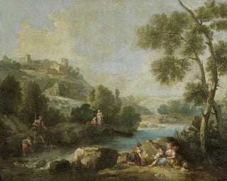 Landscape Painting with Figures - Giuseppe Zais — artwork view